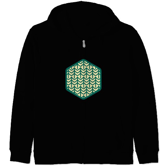 Forest in Hexagon Zip Hoodies