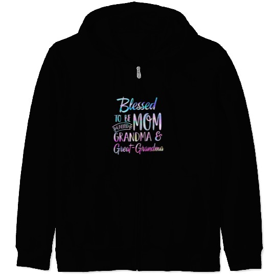 Blessed To Be Called Mom Grandma Mothers Day Zip Hoodies