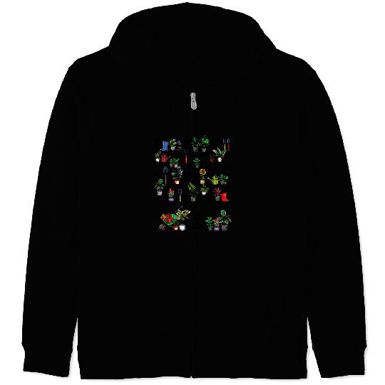 Mother's Day Gardening Tools Music Note Staves Zip Hoodies