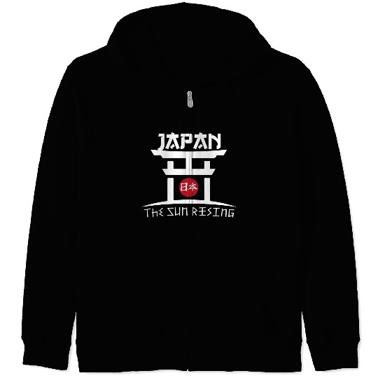 Japan The Sun Rising Zip Hoodies