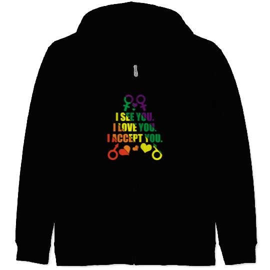 Pride month LGBTQ Zip Hoodies