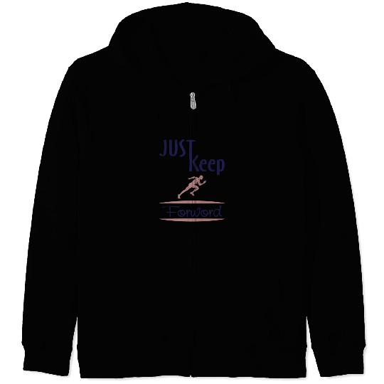 just keep running Zip Hoodies