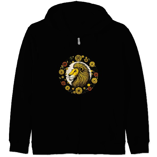 Marigold Leo Lion Zip Hoodies