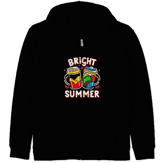 Bright summer colors Zip Hoodies