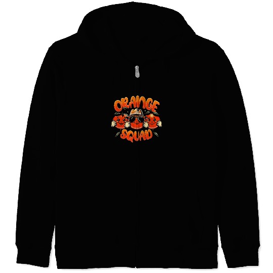 Orange Citrus Fruit Lover Orange Squad Meme Zip Hoodies