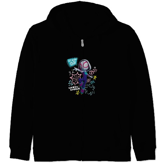 Marvel Spidey And His Amazing Friends Ghost Spider Zip Hoodies