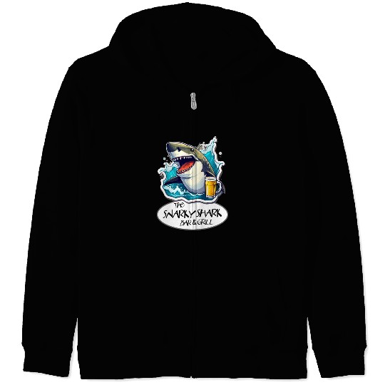 The Snarky Shark Bar & Grill Zip Hoodies