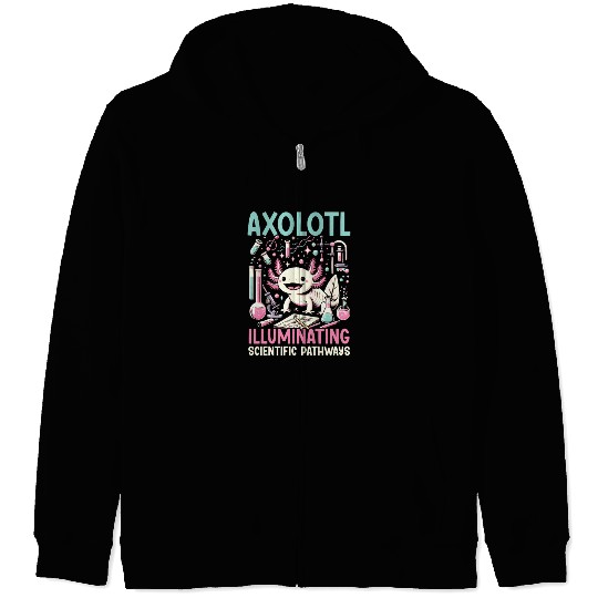 Axolotl Science Teacher Mexican Salamander Zip Hoodies