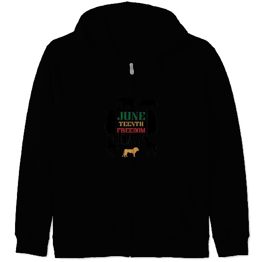 "Juneteenth Zip Hoodies