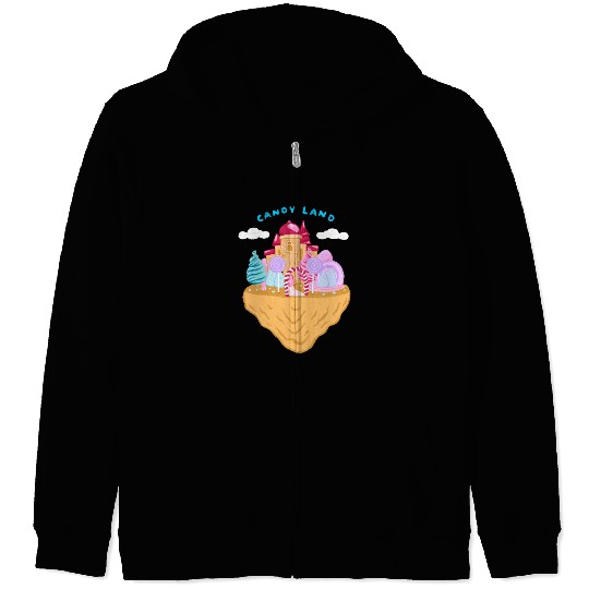 Cute Candy Land Zip Hoodies