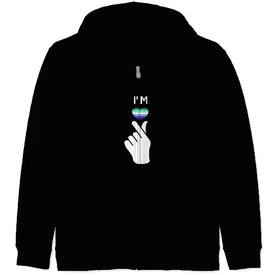 I'm GAY Mini Heart Zip Hoodies