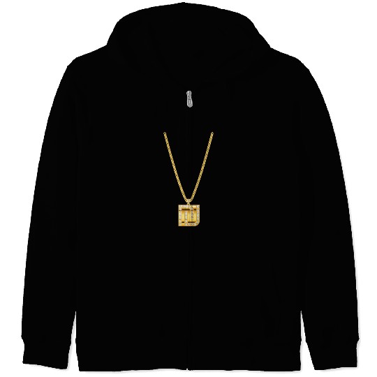 Hip Hop Chain with Shekel Zip Hoodies