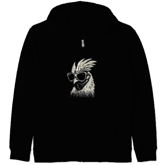 Funny Chicken Graffiti street Zip Hoodies