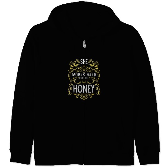 Bee Nature Flower Meadow Beekeeper Zip Hoodies