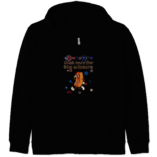 Just Here Wieners Funny Zip Hoodies