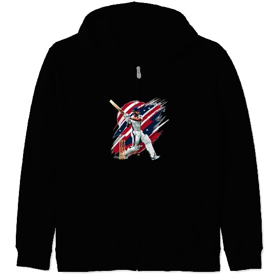 US CRICKET LOVE Zip Hoodies