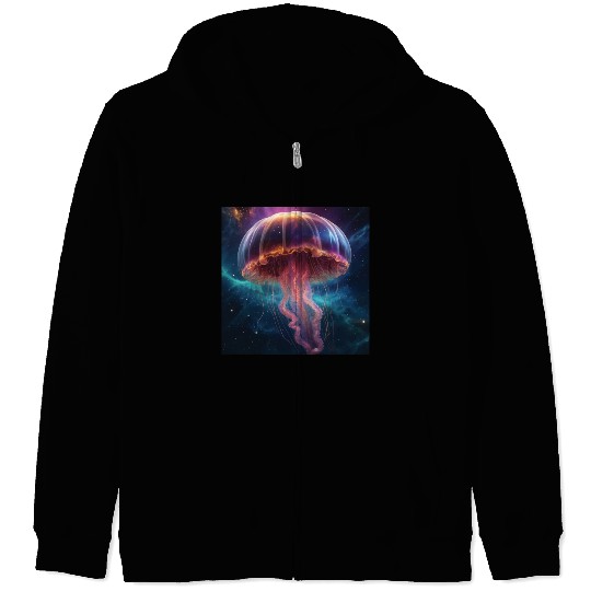 Cosmic Jellyfish Dance Zip Hoodies