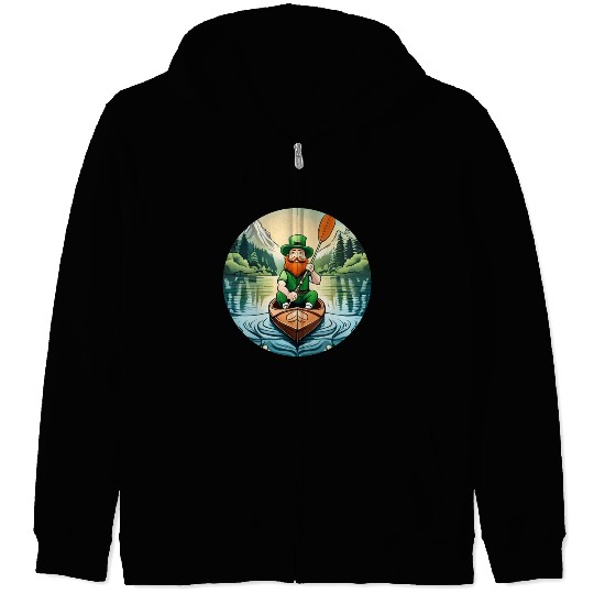 St. Patrick's Day Shamrock St Paddy's Day Kayak Zip Hoodies
