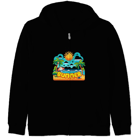 Summer Fun Zip Hoodies