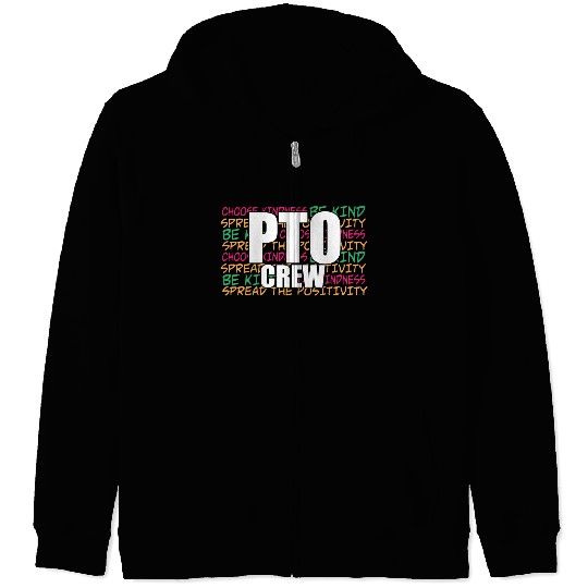 PTO Crew School Volunteer Parent Teacher Zip Hoodies