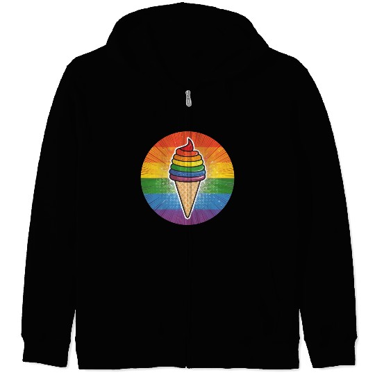 LGBTQ Ice Cream Zip Hoodies