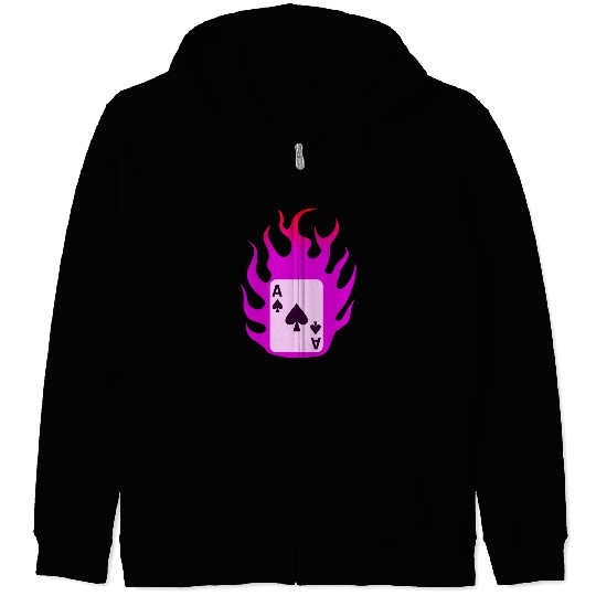 Flaming Card - X-men Zip Hoodies