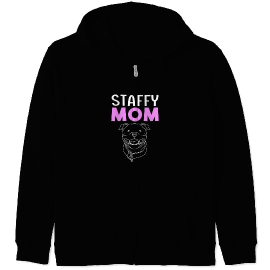 Staffordshire Bull Terrier Dog Mama Mothers Day Zip Hoodies