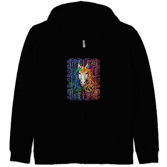 Mandala Animal Colorful Artwork Zip Hoodies