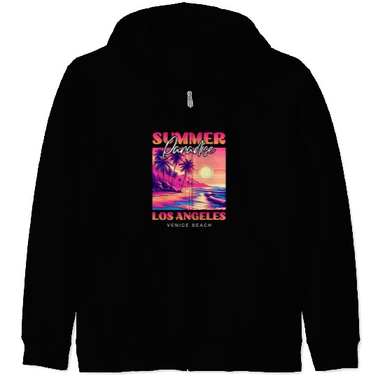 Summer Paradise Los Angeles Venice Beach Zip Hoodies