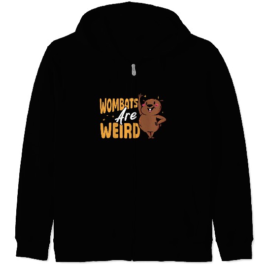 Wombats Are Weird Wombat Merch Zip Hoodies