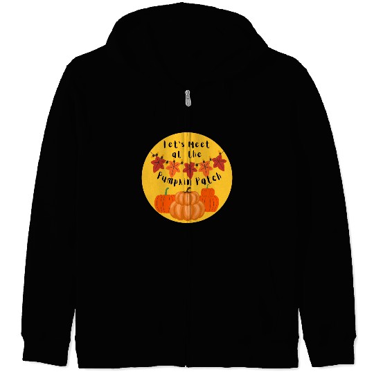 meet at the pumpkin patch Zip Hoodies