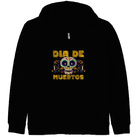 Mexico Festival Of The Dead Skeleton Commemoration Zip Hoodies