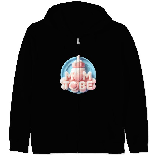 Cute Mom To Be Baby Announcement Design Zip Hoodies