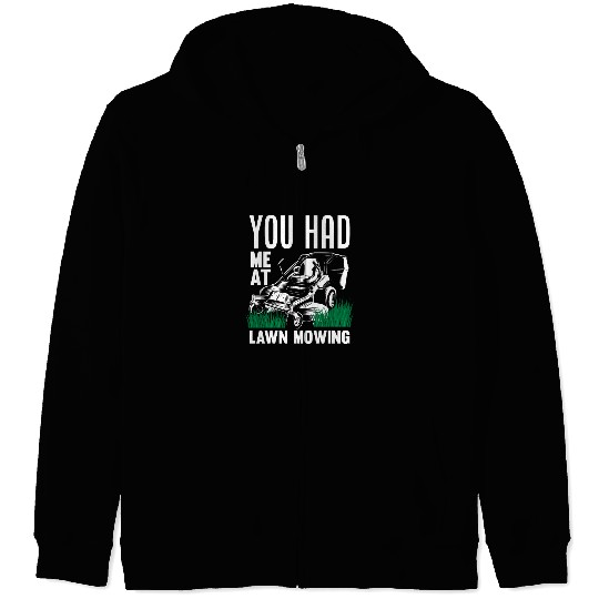 Landscaper Gardener Lawn Mowing Hobby Zip Hoodies