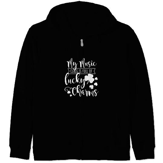 Womens Music Teacher Saint Patricks Day Funny Zip Hoodies