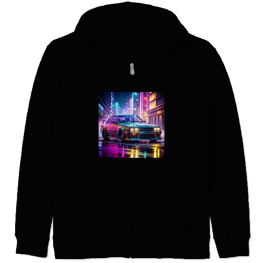gta 5 drift car cyberpunk Zip Hoodies