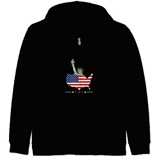 Comfort Colors USA Flag Zip Hoodies, 4th of July Zip Hoodies,