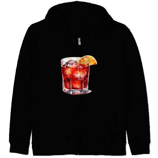 Red Cocktail Zip Hoodies