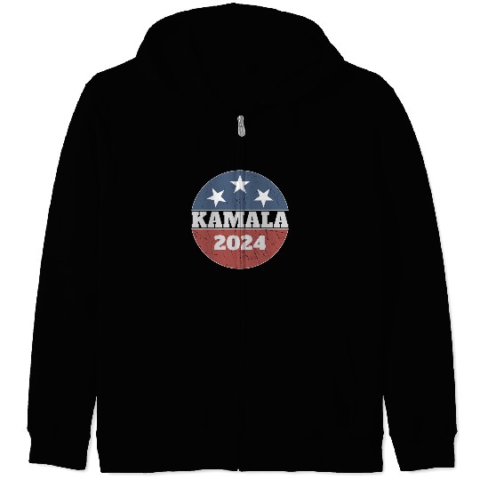 Kamala Harris 2024 For President Campaign Design Zip Hoodies