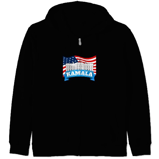 Kamala Harris 2024 For President White House Zip Hoodies