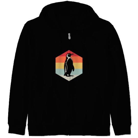 Penguin Animal Zookeeper Zip Hoodies