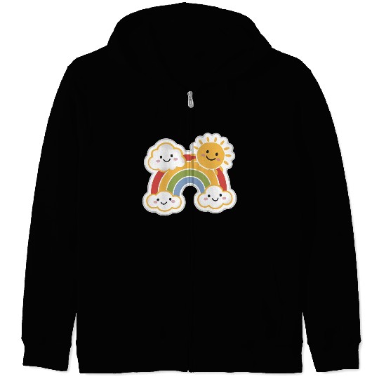 Rainbow Bright Zip Hoodies