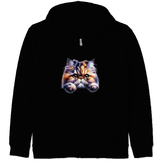 Persian cat Zip Hoodies