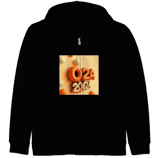 Typography Zip Hoodies