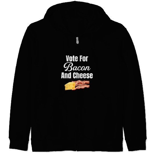 Vote For Bacon and Cheese Lover Meaty Barbecue Zip Hoodies
