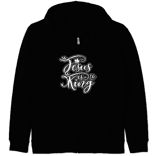 Jesus Is King Love Jesus Christian Christmas Zip Hoodies