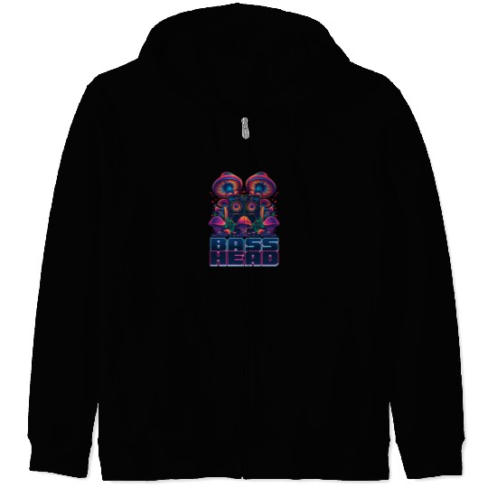EDM Festival Bass Head Zip Hoodies