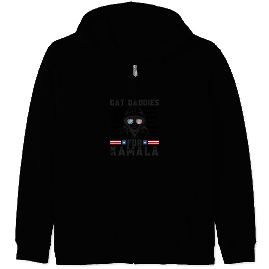 Cat daddies for kamala Harris 2024 Zip Hoodies