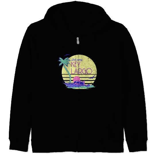 Sail Away Yacht Rock Key Largo Boating Zip Hoodies