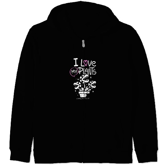 I Love My Plants – Cute Venus Flytrap Plant Lover Zip Hoodies